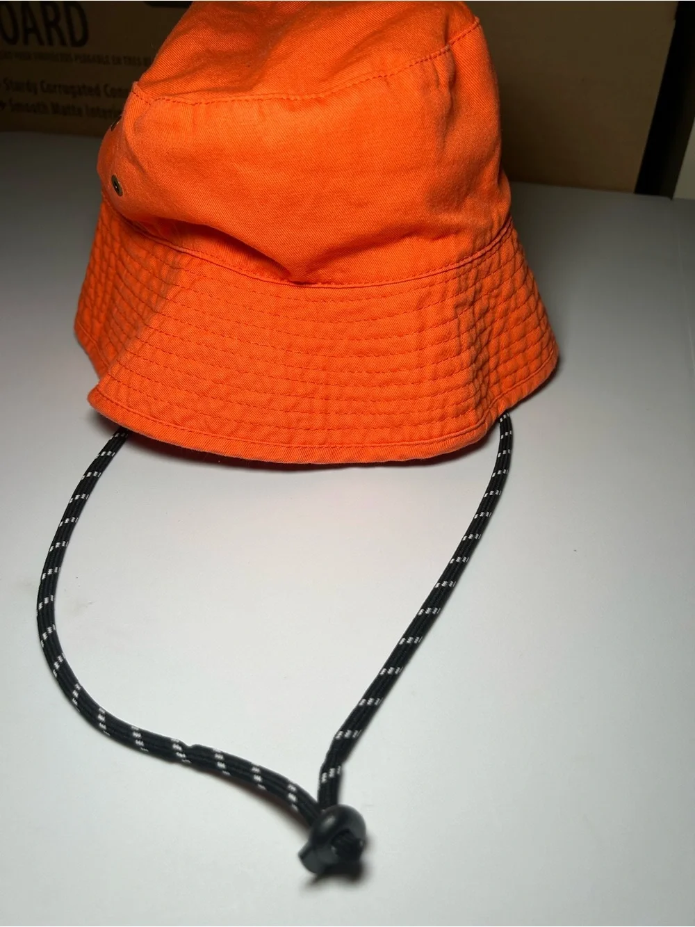Bright Orange Bucket Hat Chin Strap Toddler Beach Lake Swim Water Sun Protection